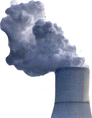 smoke coming out of a smokestack